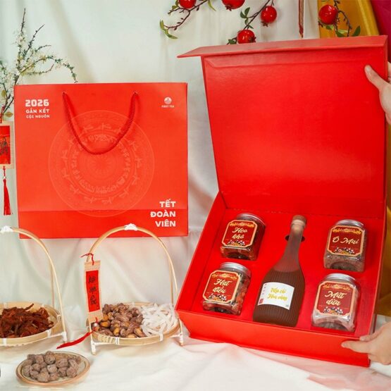 Hộp Quà Tết Đoàn Viên 02: Rượu Nếp Cái Hoa Vàng